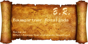 Baumgartner Rozalinda névjegykártya